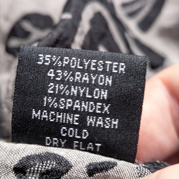 Lapis Midi Dress Skirt Convertible Crinkled Black Gray One Size Cottagecore - Picture 8 of 9